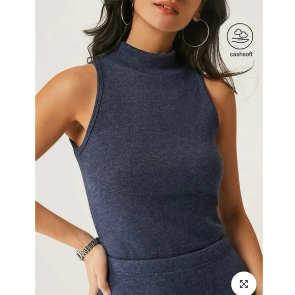 OGL Cashsoft Underlayer Mock Neck Tank - Picture 1 of 6